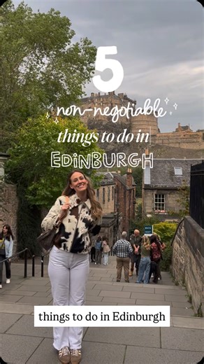 Emma Kate Travels on Instagram: "Ad | 5 non-negotiable things to do in Edinburgh with @skyscanner 🥐 Try the best bakeries of your life at @lannanbakery and explore the independent shops in Stockbridge 🍂 Walk the beautiful Water of Leith Walkway with a stop at Dean Village 🍷Enjoy lunch with a view at @theoutsiderrestaurant 📸 Snap a photo next to the iconic shops of Victoria Street and head up to Victoria Terrace for a view of the street from above 🏰 Get the best view of the castle in Edinbur