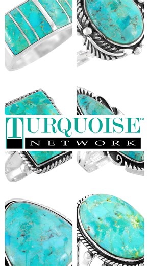 Shop the latest in genuine Turquoise & Sterling Silver rings! Visit: TurquoiseNetwork.com | Turquoise Network