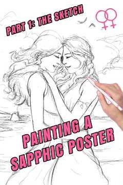 Drawing a cute romantic lesbian couple