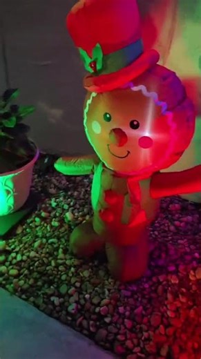 First Look Christmas Inflatable LED Gingerbread Man