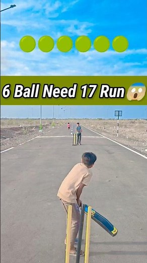 Last Over Thriller 😱 | 6 Ball 17 Runs Challenge 🏏 | Street Cricket Pressure Moment #cricketchallenge