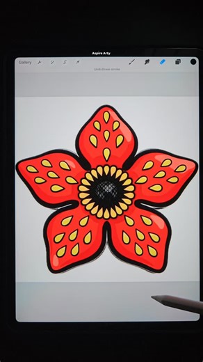 Aspire Arty on Instagram: "👾 Demogorgon reimagined as a blooming flower — Original concept & Art by Aspire Arty! A 3D digital art with simple animation inspired by Stranger Things. Do you like this floral horror style? Comment below 👇 #strangerthings #artwork #ipadart #artreels #creative [Aspire Arty, flower, procreate art, digital art, fan art, ipad art, art reels, eleven, Netflix]"