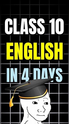 Class 10 : Complete English in 4 Days 🔥 | #shorts #short