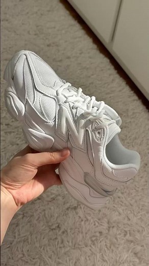 New Balance 9060 White on feet 🤍 | clean aesthetic vibes