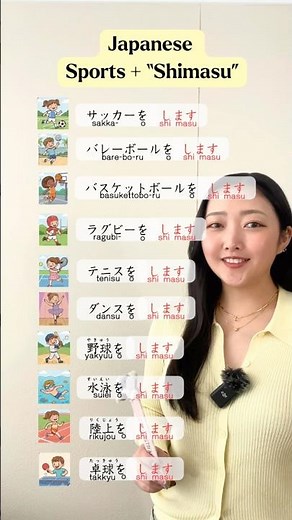 Learn how to talk about sports in Japanese! ⚽️🏀🏊‍♀️ #japaneselanguage