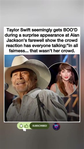 😬 Taylor Swift gets BOO'D during surprise appearance at Alan Jackson's farewell show. #shorts #news