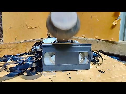VHS Tapes Destroyed in Slow Motion