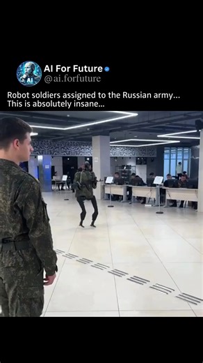 AI for Future on Instagram: "Robot soldiers in the Russian army? This is absolutely insane. Viral clips are claiming Russia has deployed “secret combat robots,” but most of these videos are prototypes, tests, or heavily edited footage. Still, it shows how fast military robotics is moving — and how close we’re getting to sci-fi turning real. Follow @ai.forfuture for the latest AI updates like this! #ai #futuretech #robotics #militarytech #militaryrobot"