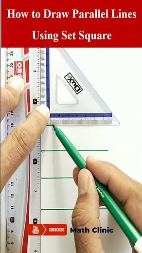 How to Draw Parallel Lines Using Set Square? #mathtricks #parallellines #geometry