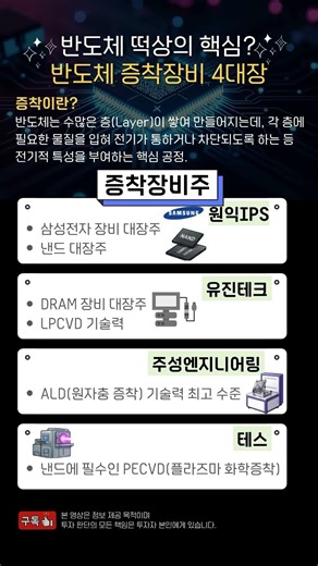 반도체 떡상의 핵심 반도체 증착장비 4대장#반도체 #증착장비 #주식투자 #원익IPS #유진테크 #주성엔지니어링 #테스 #재테크 #코스피 #코스닥 #반도체장비주 #낸드플래시 #D램