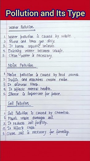 Pollution in One Shot 📚 | Types + Solution + Conclusion