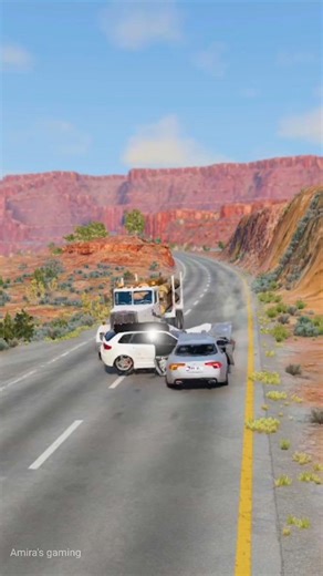 Get ready for the most epic crash ending EVER! 😱🔥 Don't blink! #BeamNGDrive #CrashTest #EpicCrash #SlowMo #GamingReels #Gaming #GamingCommunity #ViralVideo #TrendingNow #MustWatch | Amira's gaming