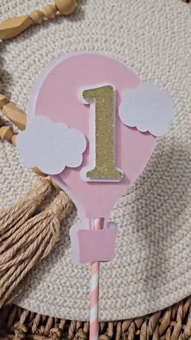 Hot Air Balloon 1st Birthday Cake Topper-first Birthday Balloon Topper-boy Girl Balloon Smash Cake Topper-hot Air Balloon Theme Party Topper - Etsy