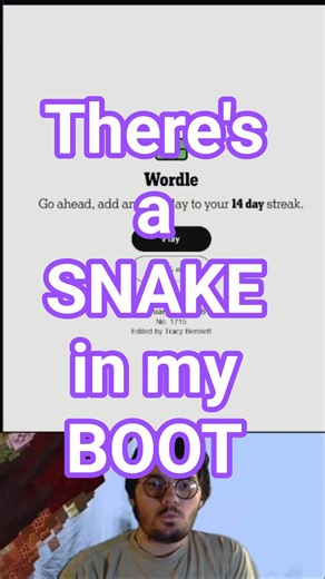 There's a SNAKE in my BOOT in Wordle #43 #nytgames #wordle #puzzle