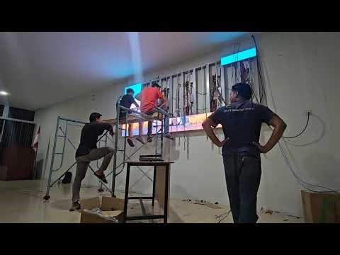 Large screen videotron installation specialist Java NTB Lombok Bali and NTT videotron frame