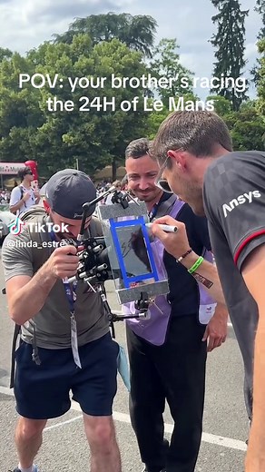 A little Kevin Estre moment at Le Mans 🏁🐐 #kevinestre #lemans24h #porsche #fyp