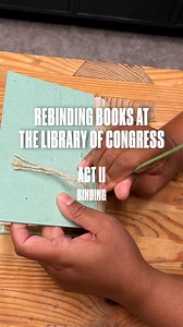Here's the second installment of our three-part series on book rebinding, where Library of Congress advanced book conservation interns Brittany and Devon are taking you through all the steps of rebinding a book from the Library's Thomas Jefferson Library Collection. Scroll back in our feed to see the first act, and check back next week for the final installment. #interns #libraries #bookconservation #rarebooks | The Library of Congress