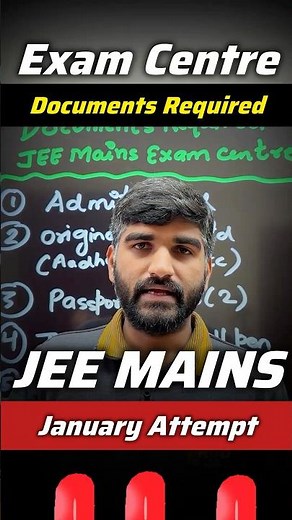 Urgent Update JEE MAINS EXAM HALL INSTRUCTIONS🤯✅ in 1 min| Documents |Things to carry for jee mains