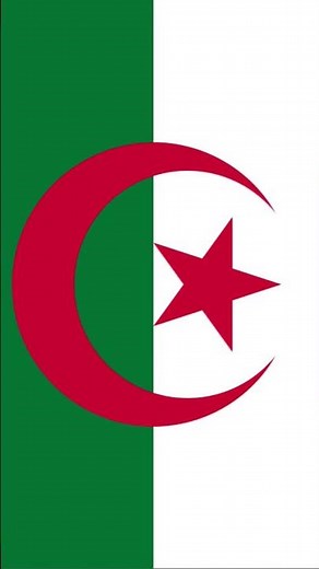 The flag of Algeria. علم الجزائر.