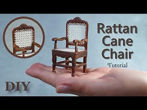 ~Tutorial~ MINIATURE Rattan CANE CHAIR ~DIY~ #CaneChair #MiniatureChair #MiniRattanChair #Miniatures