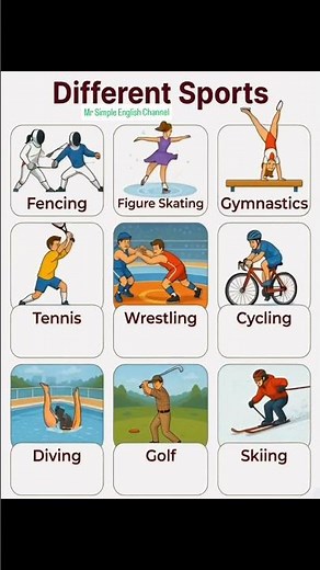 Sports Names You Should Know #sports #vocabulary #learn