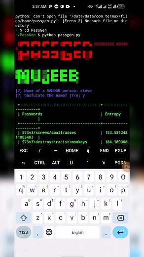 generate strong and easy to recall passwords with this simple command on termux app... #termux #hacking #trending #passwords #phishing