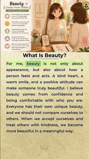 What Is Beauty? 🌿 | Anna’s Simple Answer #learnenglish #dailyenglish