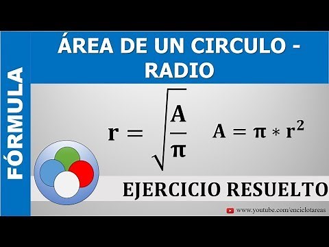 DESPEJE DE FÓRMULAS - ÁREA DE UN CÍRCULO - RADIO (A= π*r²)