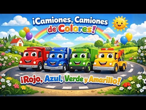 Camiones de Colores! 🚚 ¡Los camiones más divertidos llegan cantando los colores a los peques! 🔴🔵🟢🟡