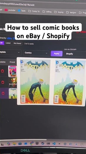 How to sell comic books on eBay / Shopify