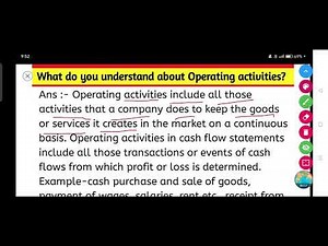 What do you understand about Operating activities?