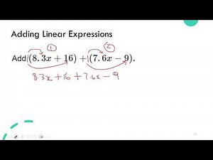 Adding linear expressions! Grade 7 Math