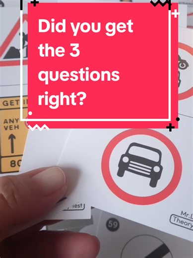 Driving Theory Test Practice Questions: Quick 3-Question Revision