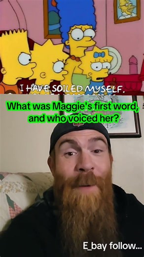 Simpsons? What was Maggie's first word, and who voiced her? #simpsons #cartoons #90s #fyp #movie
