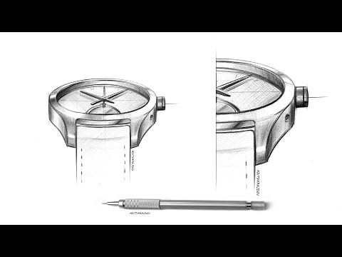How To Sketch A Wrist Watch - Product Design Tutorial #3