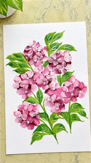 Unbelievable Flower Painting Technique 🌸🎨 | #shorts #artwork #painting #flowerpainting #viral
