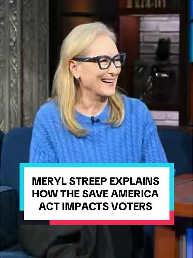 Meryl Streep on SAVE America Act's Impact on Female Voters