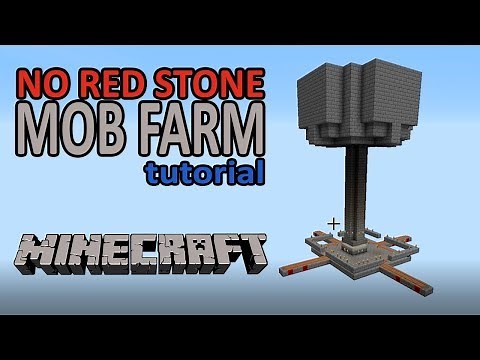 MINECRAFT │SIMPLE NO REDSTONE MOB FARM Tutorial Java Edition