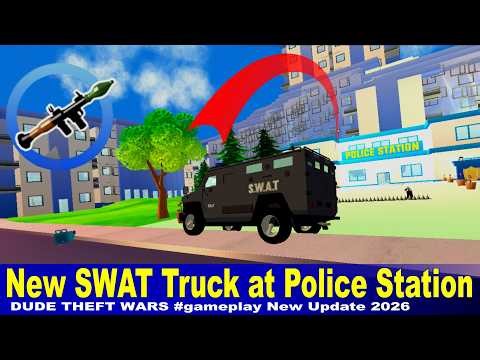 Jack takes the new SWAT truck to the new police building Gameplay New Update 2026 | Dude Theft Wars