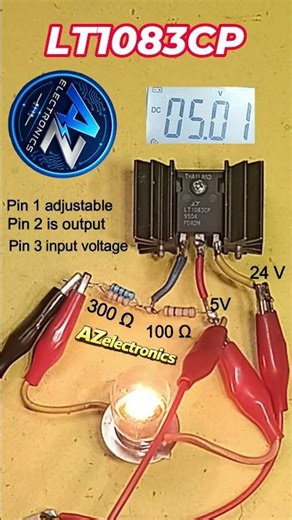 7 amp. LT1083CP Voltage Regulator Circuit | 24V to 5V High Current | Adjustable Regulator Explained