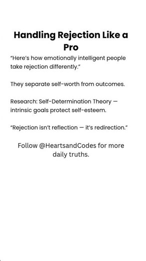 This Is Why Rejection Hurts (and How to Handle It) #hiddenemotions #lifelessons#psychology