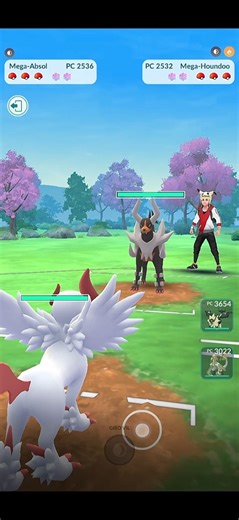 💥Mega Absol Vs Mega Houndoom, PVP Batalla Oscura en Pokémon Go💥 #Pokemongo #pokémon #short
