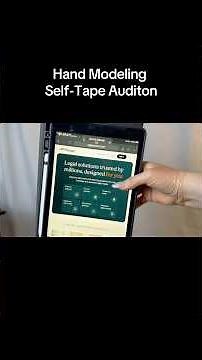 My first ever hand modeling, self tape audition 👋 #actor #commercial #selftape #reel #handmade