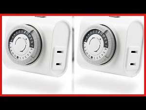 GE, 15119 24-Hour Indoor Basic Timer, 1 Polarized Outlet, Plug-In, Daily On/Off Cycle