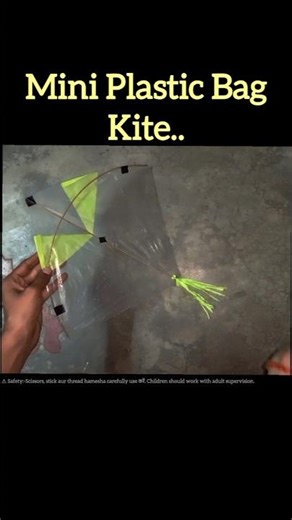 😱Mini plastic Bag kite Making step by step🔥 #shorts#kiteflying#kitemaking#kite#trending#viral