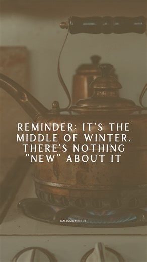 Annika | FNTP, EMT, Birth Doula on Instagram: "Here’s your reminder that January 1st is a man-made “new year” not a biological or God-designed reset. When we look at creation, everything about winter tells a different story. This season is quiet, dormant, and conserving by design. Our bodies are meant to reflect that. Man-made urgency → God-designed rhythms Fasted 5am workouts → Nourished movement later in the day Cold smoothies & salads → Warm drinks, rich soups, cooked meals Harsh artificial l