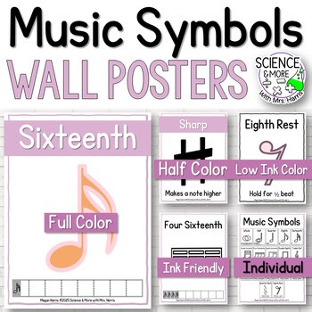 Music Symbols Classroom Posters (Elementary, Middle)