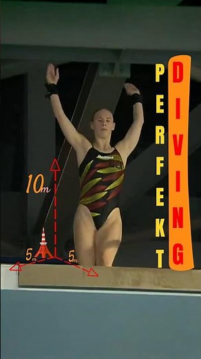 Epic 10m High Dive - Beautiful Female Diver Perfect Splashless Entry 💦