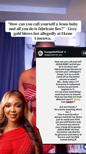 Lizzy Gold's Fiery Response to Ekene Umenwa
