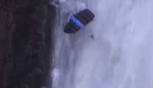 BASE Jumper Sucked Into Waterfall As Jump Takes Terrifying Turn | The Inertia